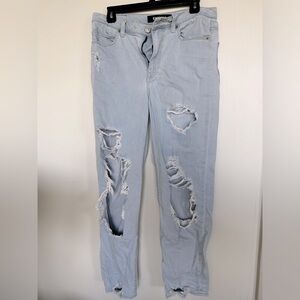 Express Distressed Barrel/Mom Jean, High Rise, Size 6-8